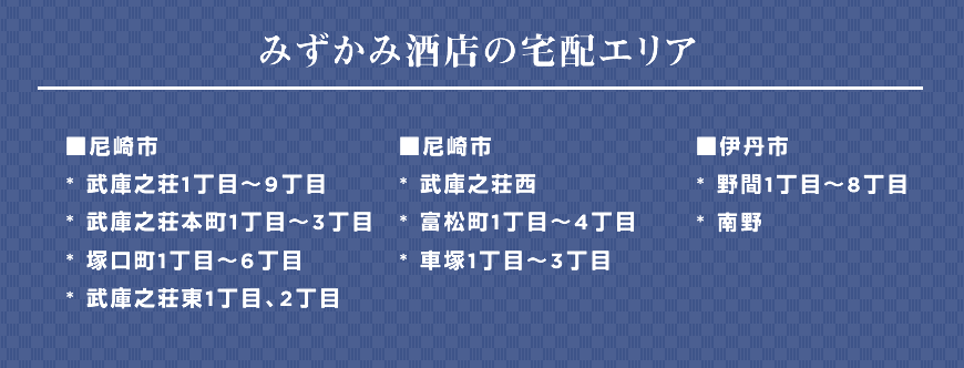 みずかみ酒店の宅配エリア